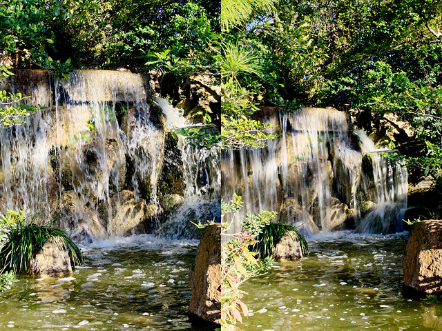 Morikami waterfall diptych