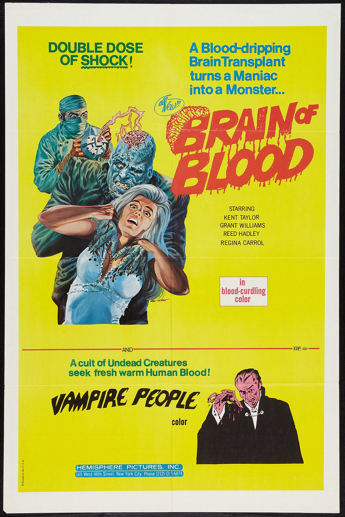 Brain of Blood / Vampire People Combo (Hemisphere Pictures, 1972)