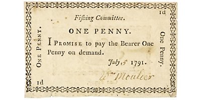 Fishing Committee One Penny note