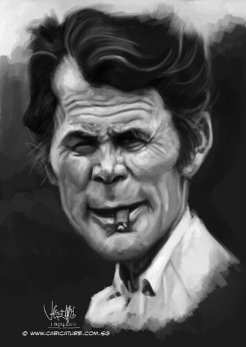 digital caricature of Jack Palance - 2
