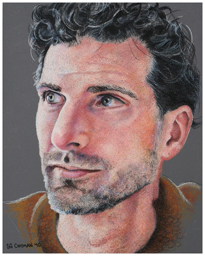 Colored pencil portrait entitled Shawn