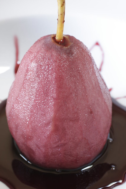 pear poached in red wine