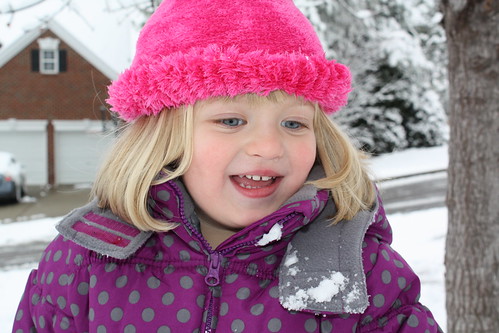 Catie loving the snow