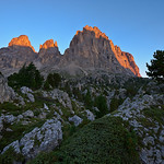 Sunrise at Langkofel Group, Dolomites, Italy
