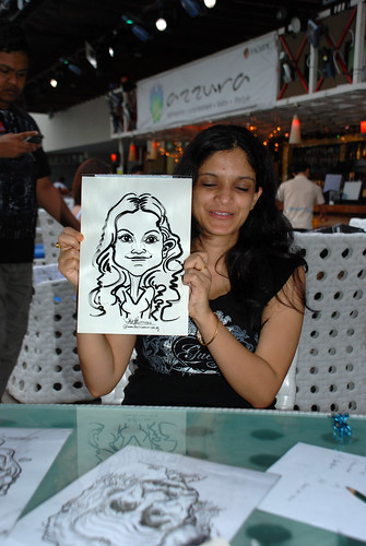 Caricature live sketching for VISA Beach Party 2010 -21