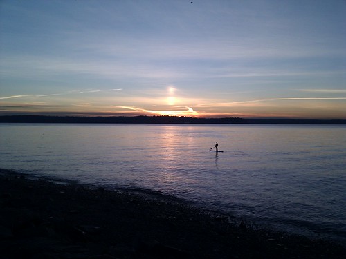 Sun sets on 2010, in Lincoln Park, on Puget Sound, in Seattle. Happy New Year