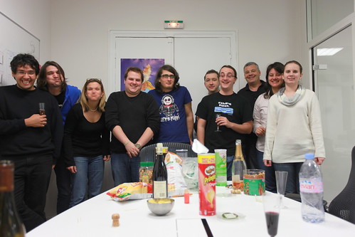 Celebrating the recent figures by StatCounter at the Mozilla Paris office