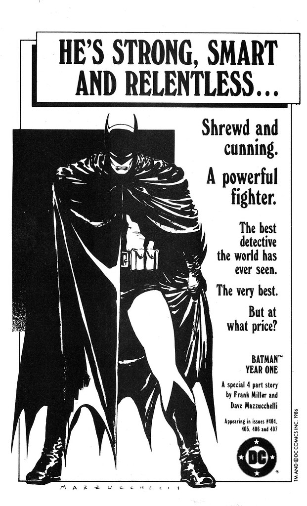 Batman Year One ad from Amazing Heroes 1986