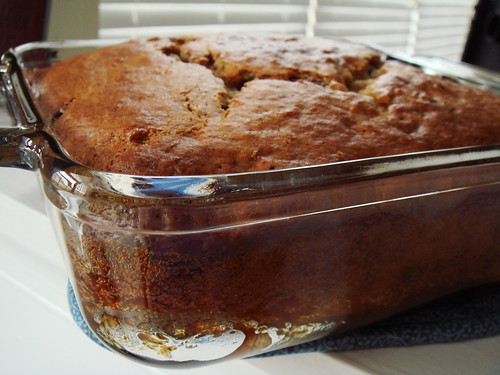 Banana Chocolate Chips Upside Down Cake, Just Baked
