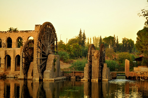 Characteristic Waterwheels of Hama, Syria