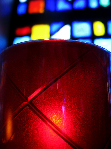 Candle and Stained Glass