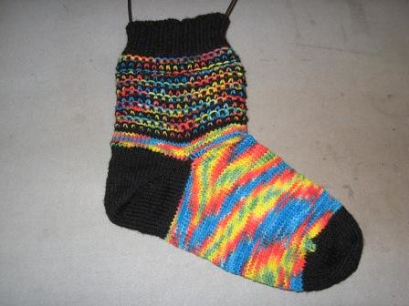 11 01 20 speckle ridge first sock