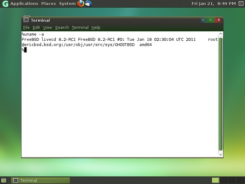 FreeBSD 8.2rc1 sous GhostBSD 2.0 beta