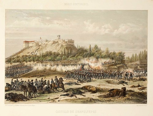 024-Castillo de Chapultepec- Album Pintoresco de la Republica Mexicana 1850