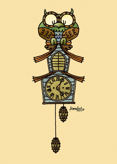 #495 Owl Clock