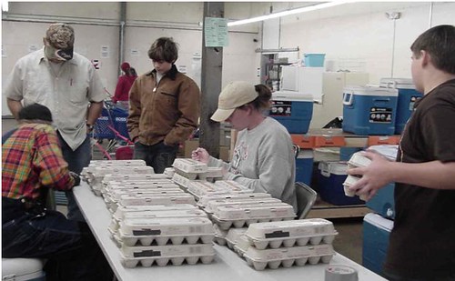 Egg Check-in at Oklahoma Food Cooperative Delivery Day