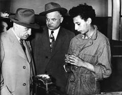 Student with Louis Hollander and Israel Feinbe...