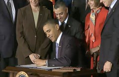 President Obama signing DADT repeal bill