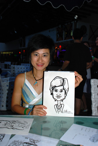 Caricature live sketching for VISA Beach Party 2010 -26
