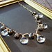 Zebra Jasper and Rock Crystal Briolettes Gold Filled Necklace