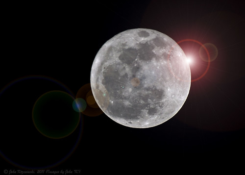 Full Moon with extra flare