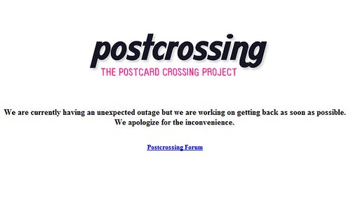 Postcrossing is down