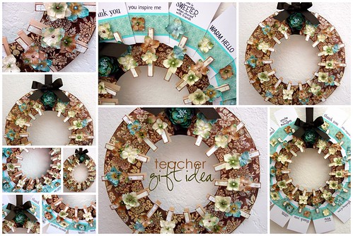 Clothespin Wreath - Teacher Gift Idea