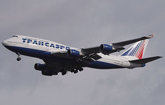 TRANSAERO, BOEING 747 (747-400), VQ-BHW, at JFK, New York, USA. December, 2010