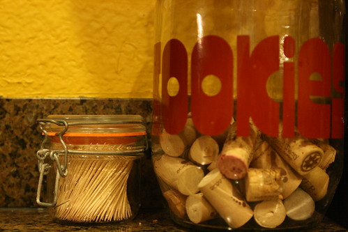 mason jar: toothpicks