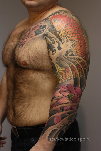 Design Tattoo Koi on Big Arm