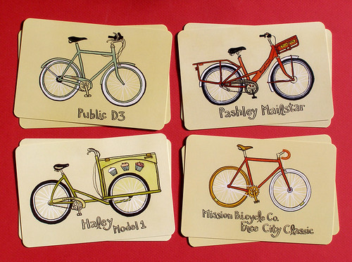 bicycle postcard set
