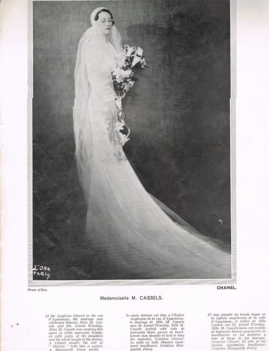 Mariette vanSteenwyk Cassels featured in L'Officiel in her Chanel wedding gown