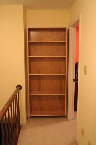 new hallway bookshelf