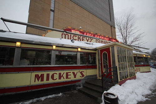 Outside Mickey's Diner