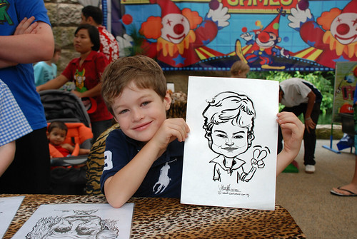Caricature live sketching for BHP Billiton Family Day 2010- 11