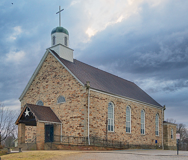 Saint Maurus Church, in Biehle, Missouri, USA - exterior
