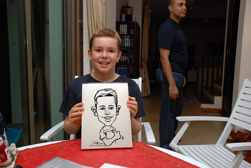 Caricature live sketching for private Christmas Party 2010 - 11