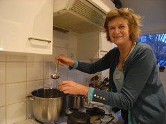 Tessa dishes out the mulled wine