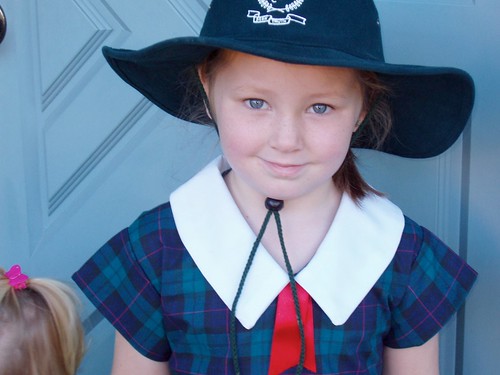 Amy's first day of Kindy in 2004