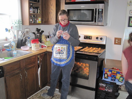 December 2010: Baking loads of Christmas cookies.