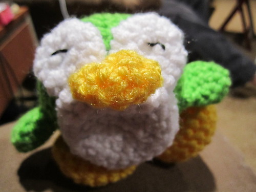 Crocheted Penguin, green