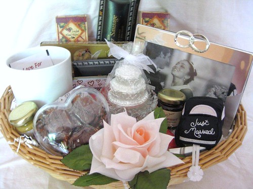 Wedding gift basket Image by One of a Kind Baskets