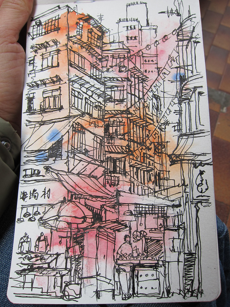 Peel Street sketch, HK