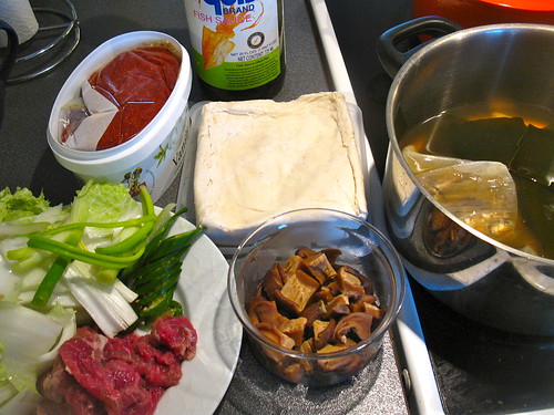 Ingredients for Hot and Spicy Korean Tofu Beef Stew