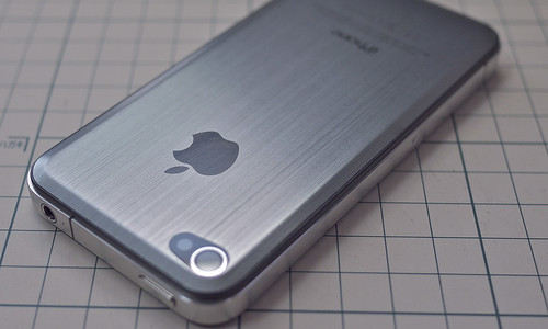 Brushed metal back cover for iPhone4