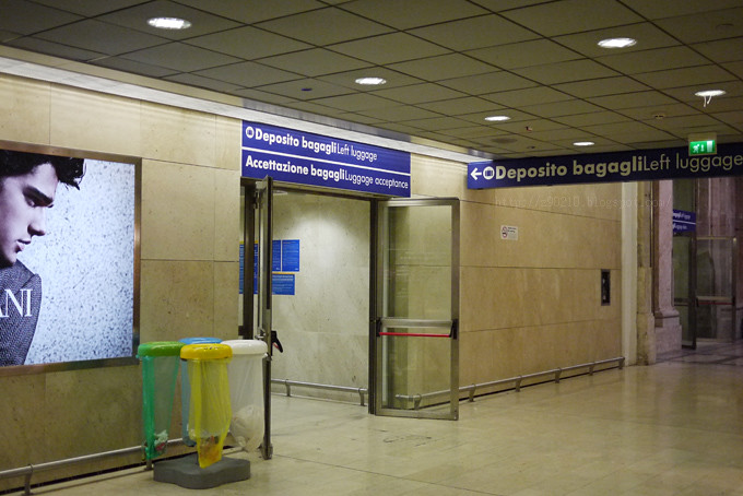 left luggage at milan station ground floor 米蘭車站行李寄放