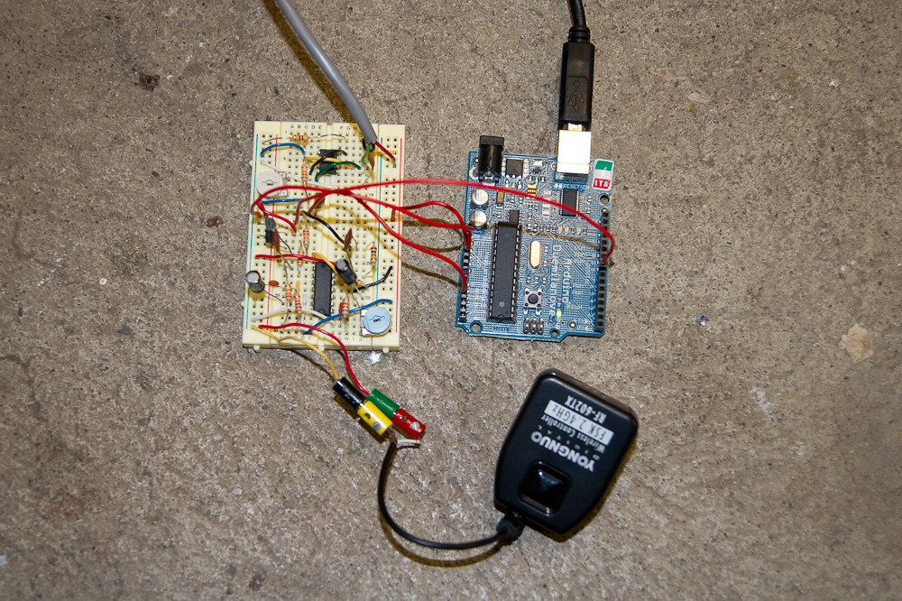 Arduino with light barrier