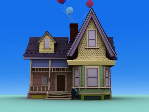 pixar up house model. UP house copyrighted to Pixar.