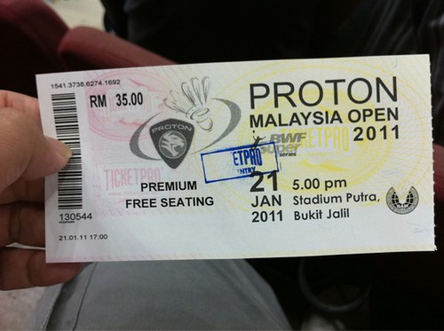 Malaysia Open 2011 Ticket