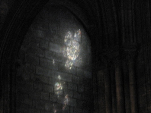 Light Against Church Wall